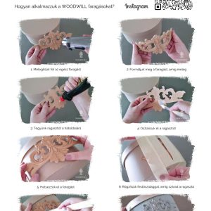 Woodwill - Dekoratív rózsás sarokminta