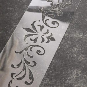 Vintage Paint stencil virág mintával